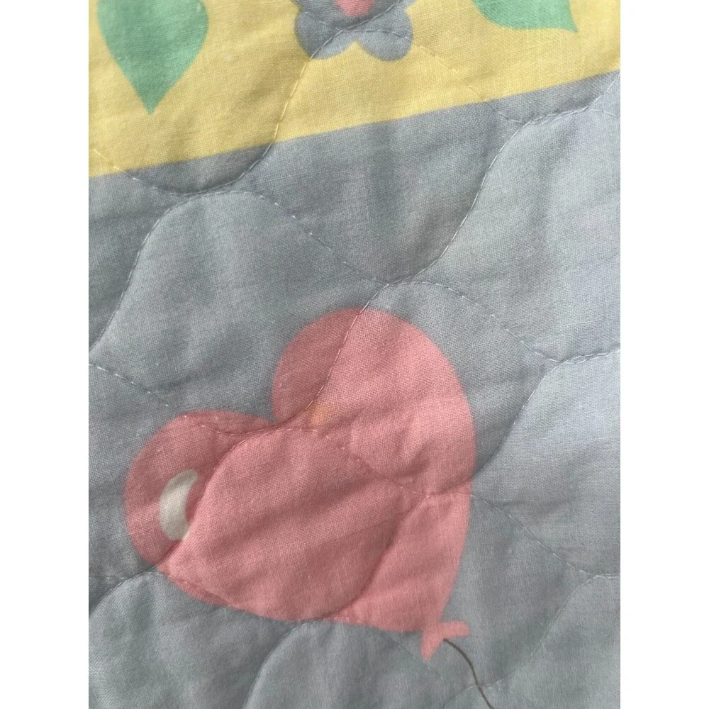 Carol Eldridge Vintage Collection Crib Quilt Baby Blanket Bunny Sheep Pastel